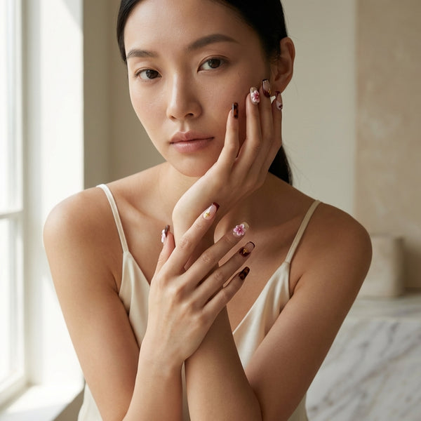 Midnight Blossom Press-On Nail Set