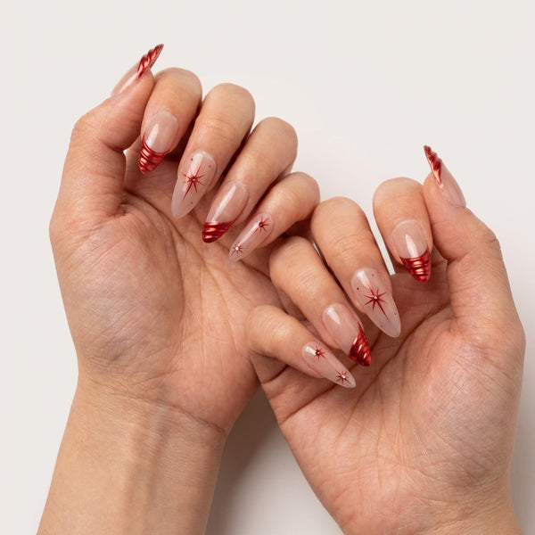 Stellar Red Press-On Nail Set