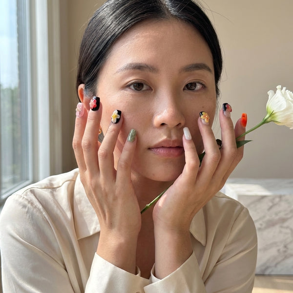 Eclectic Art Mix Nails – Bold Floral & Graphic Press-On Set