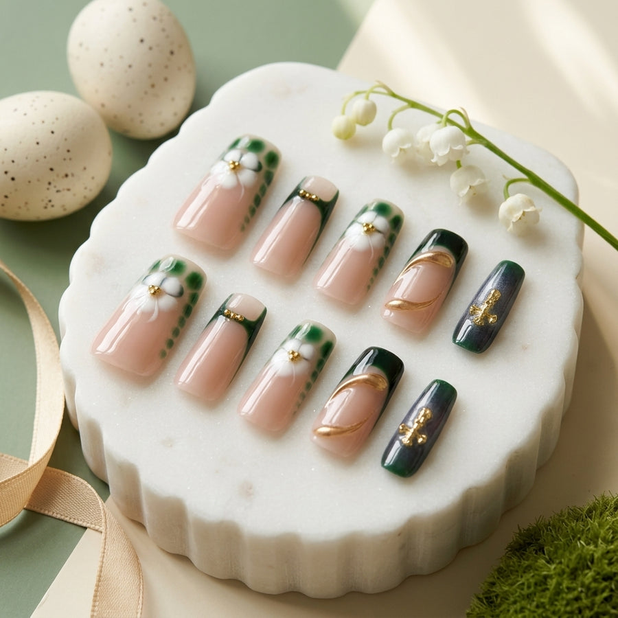Midnight Garden Press-On Nail Set