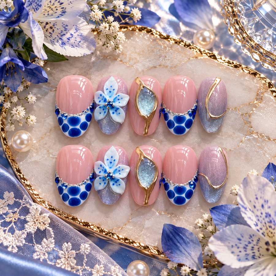 Blue Porcelain Bloom