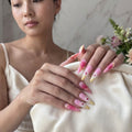 Blush Blossom Stiletto Nails – Pink Ombre Floral 3D Luxury Press-On Set